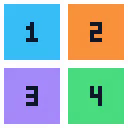 Decoded MP4 output with four numbered frames arranged in a two by two sprite sheet